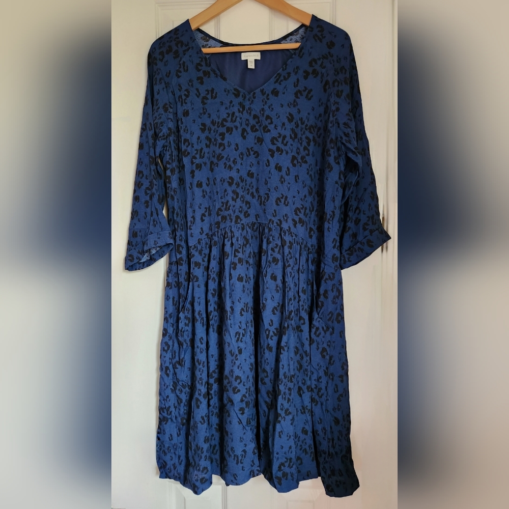 Lined with Pockets Leopard Print Dress - Garnet Hill - Size 12
